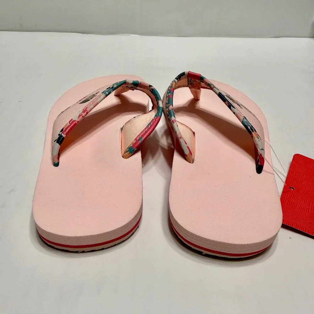 The North Face Kids Base Camp Flip Flops Pink Floral Sandals Size 12 NEW
